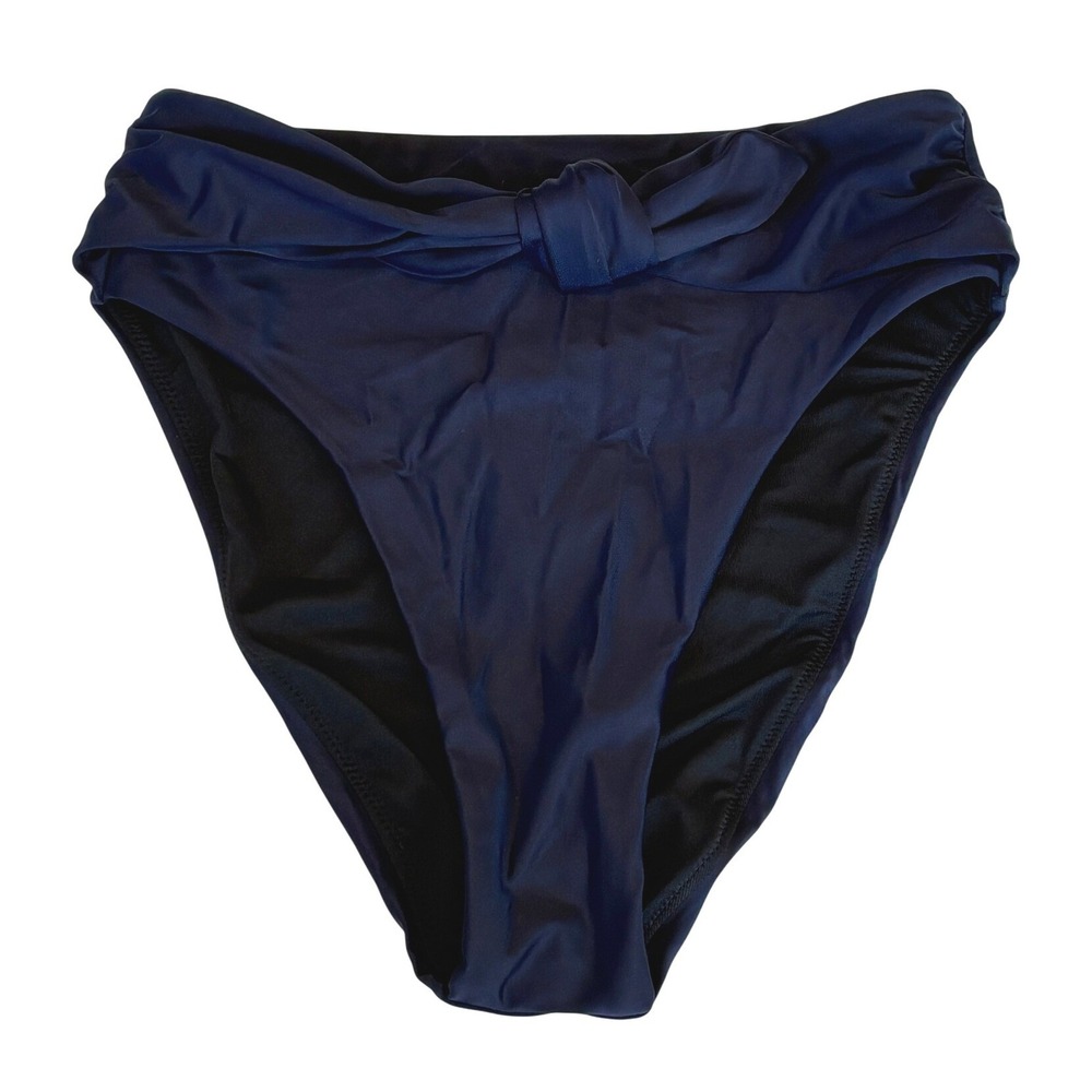 NEW‎ J.Crew Bikini Bottom Navy Blue Womens XS High Waisted Knot Front BC110 - Picture 8 of 8